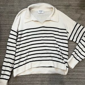 Black and white striped sweater